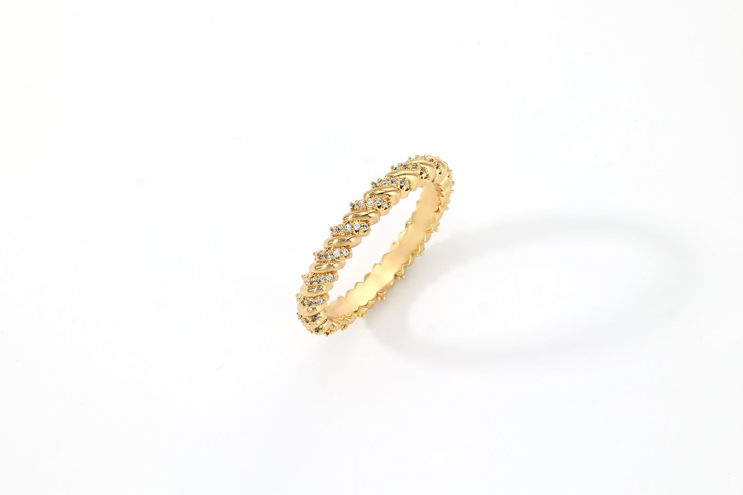 Golden Helix Ring, flat lay detail