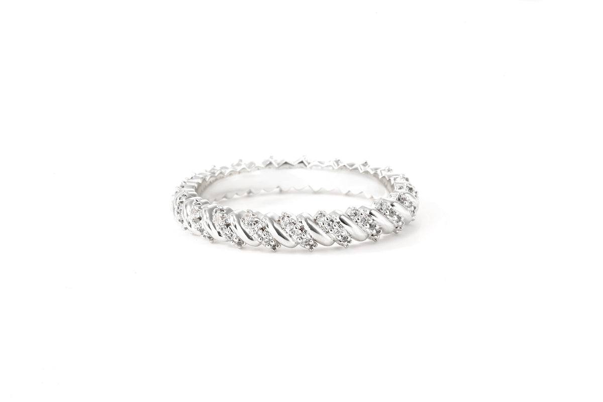 Golden Helix Ring in 925 sterling silver