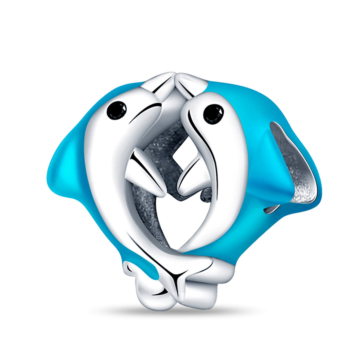 Dolphins Charm in 925 Sterling Silver — Vanny Jewels