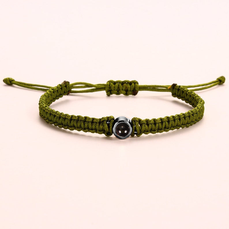 Bracciale intrecciato personalizzato con foto