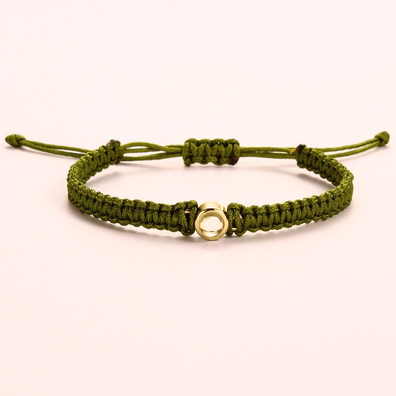 Bracciale intrecciato personalizzato con foto