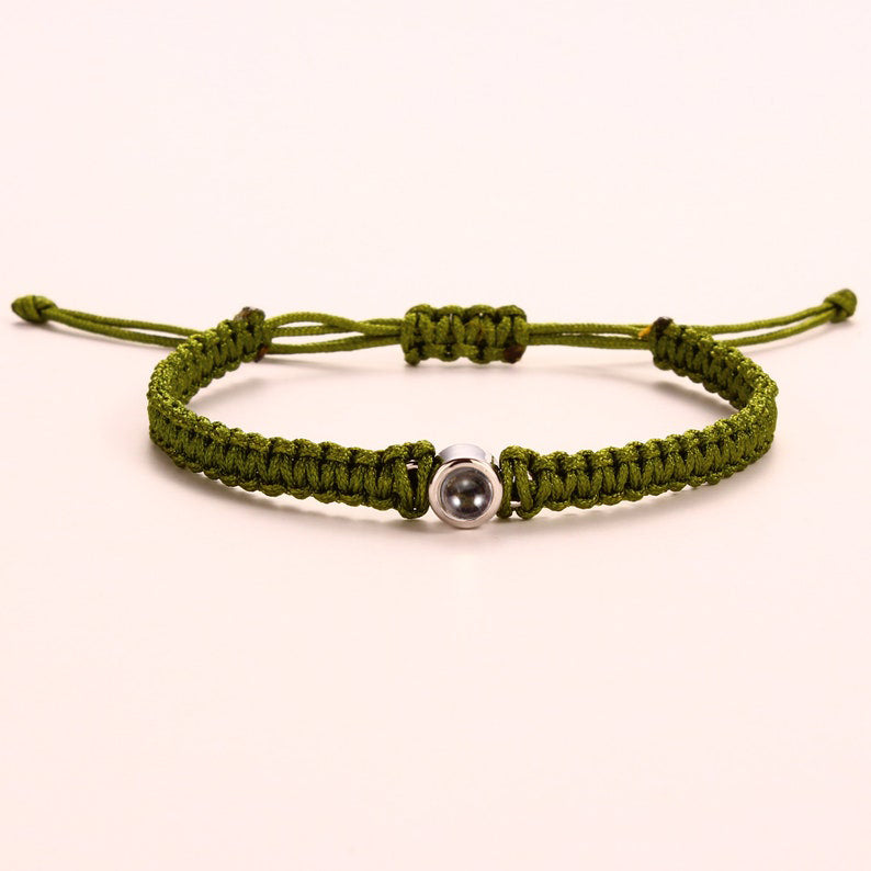 Bracciale intrecciato personalizzato con foto