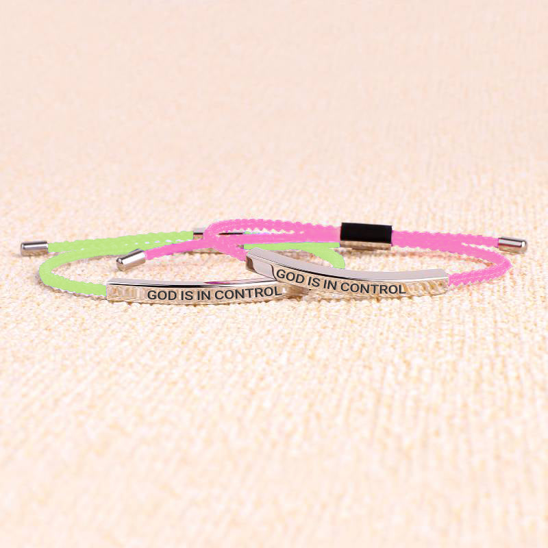 God Is In Control Inspire Bracelet in 925 sterling silver
