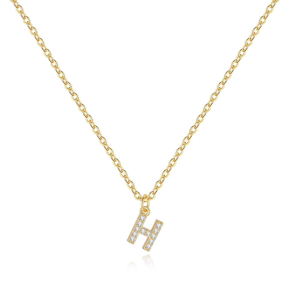 Pavé Uppercase Initial Necklace