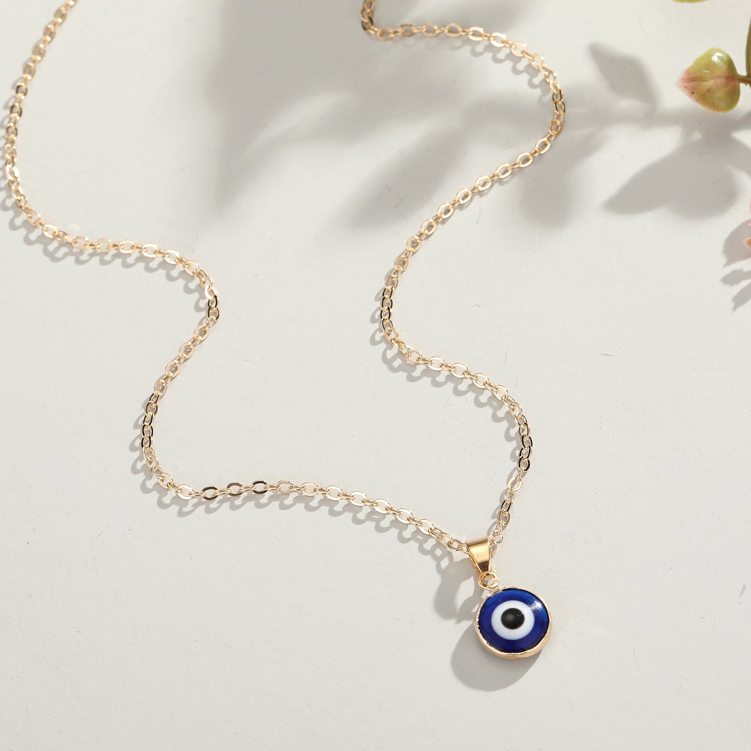 Zierliche Boho Evil Eye Charm Halskette