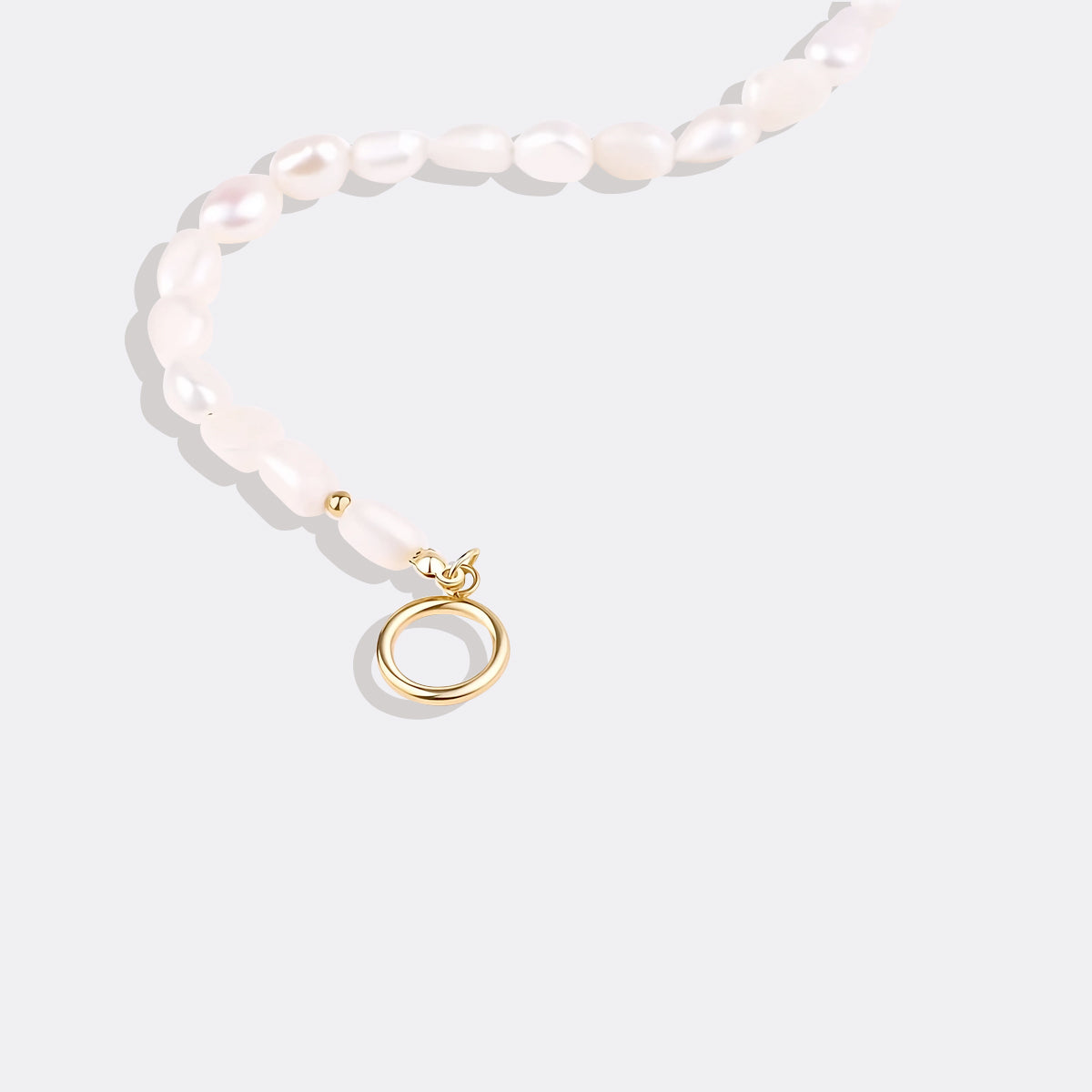 Perlenkette mit teils Kette