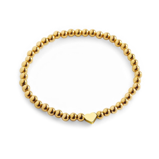 Heart Beaded Stacking Bracelet — Vanny Jewels