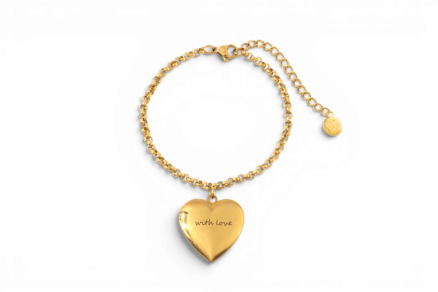 Heart Photo Locket Bracelet with Engraving — Vanny Jewels