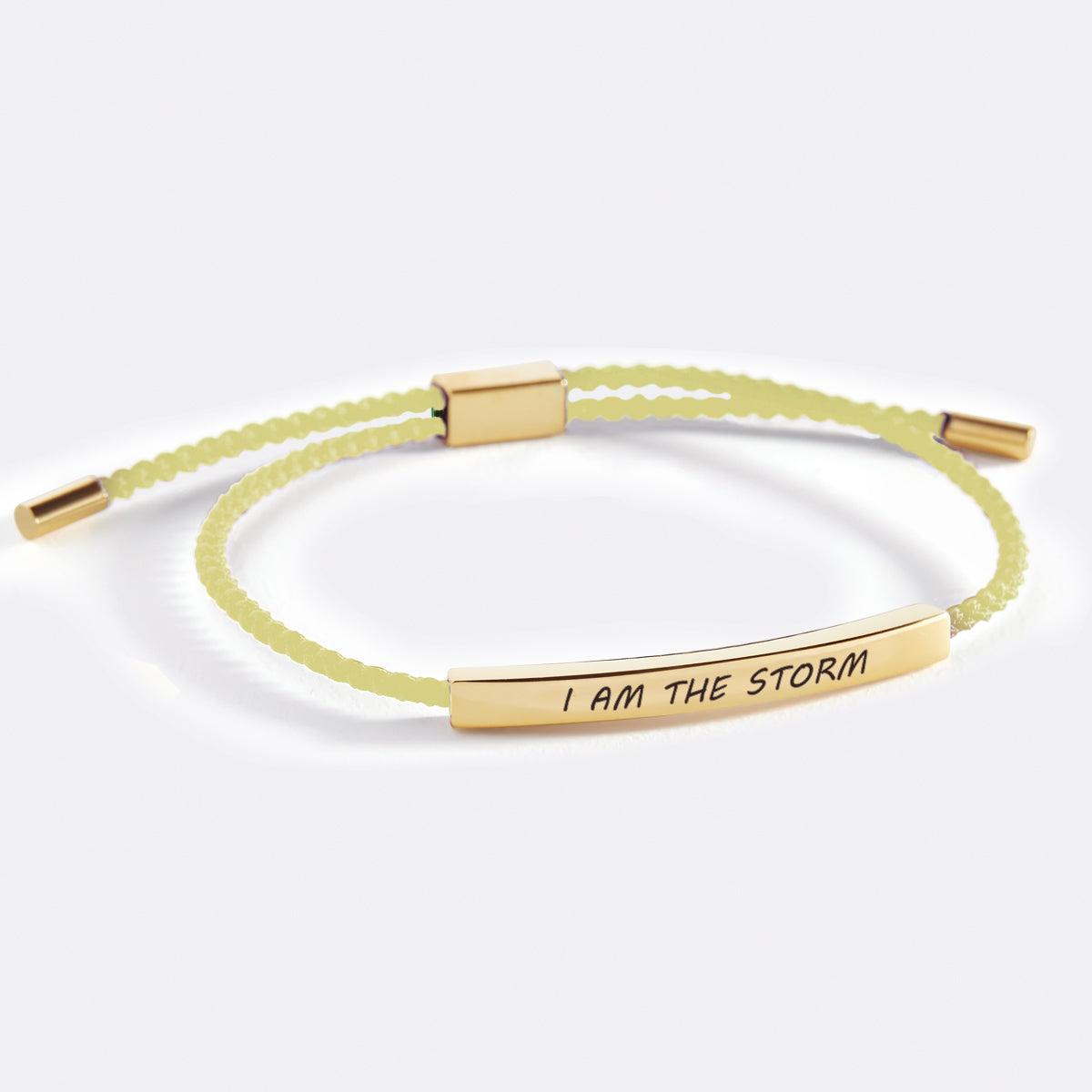 I Am The Storm Inspire Bracelet in gold tone