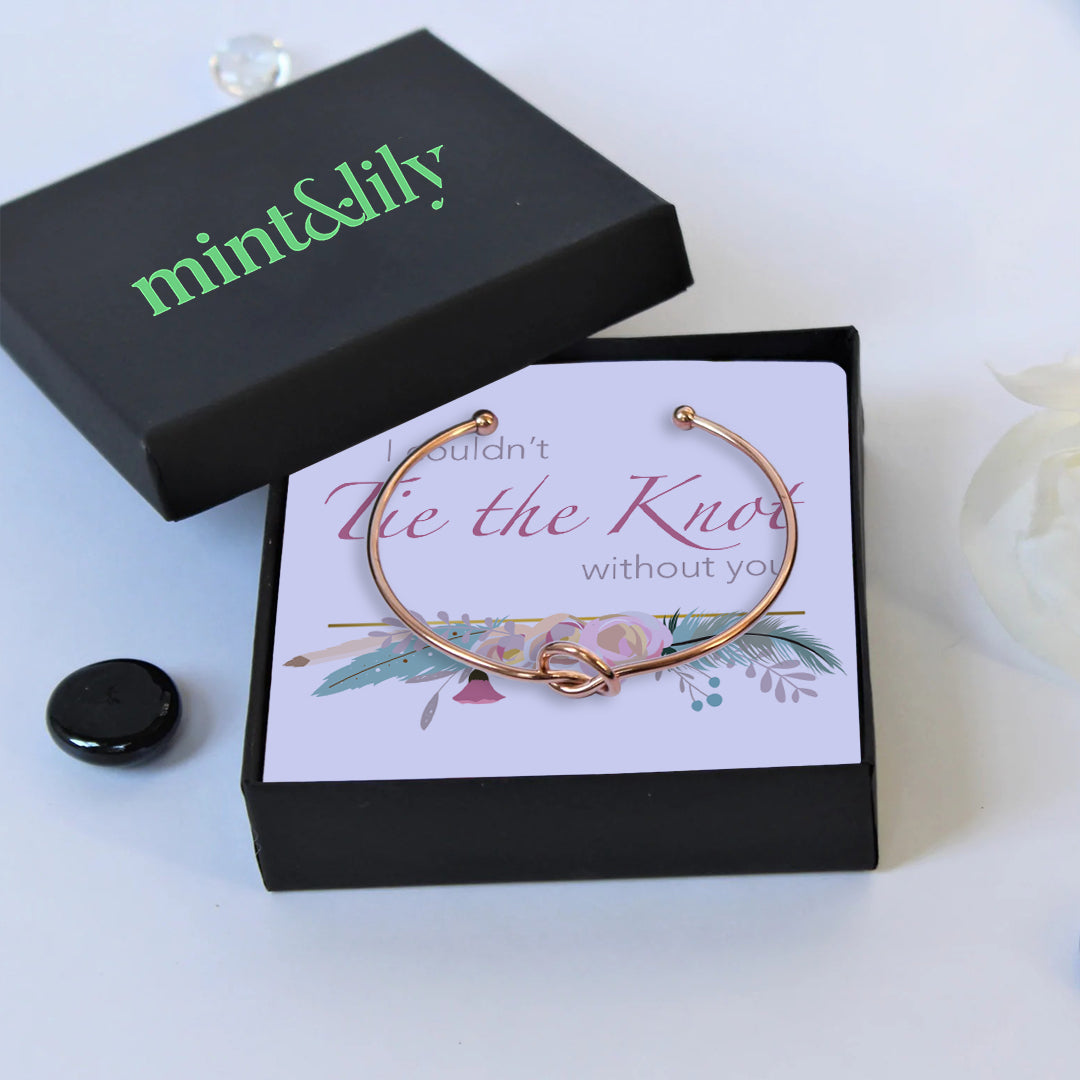 Personalisiertes "Tie the Knot" Armband • Brautjungfern-Geschenkarmband