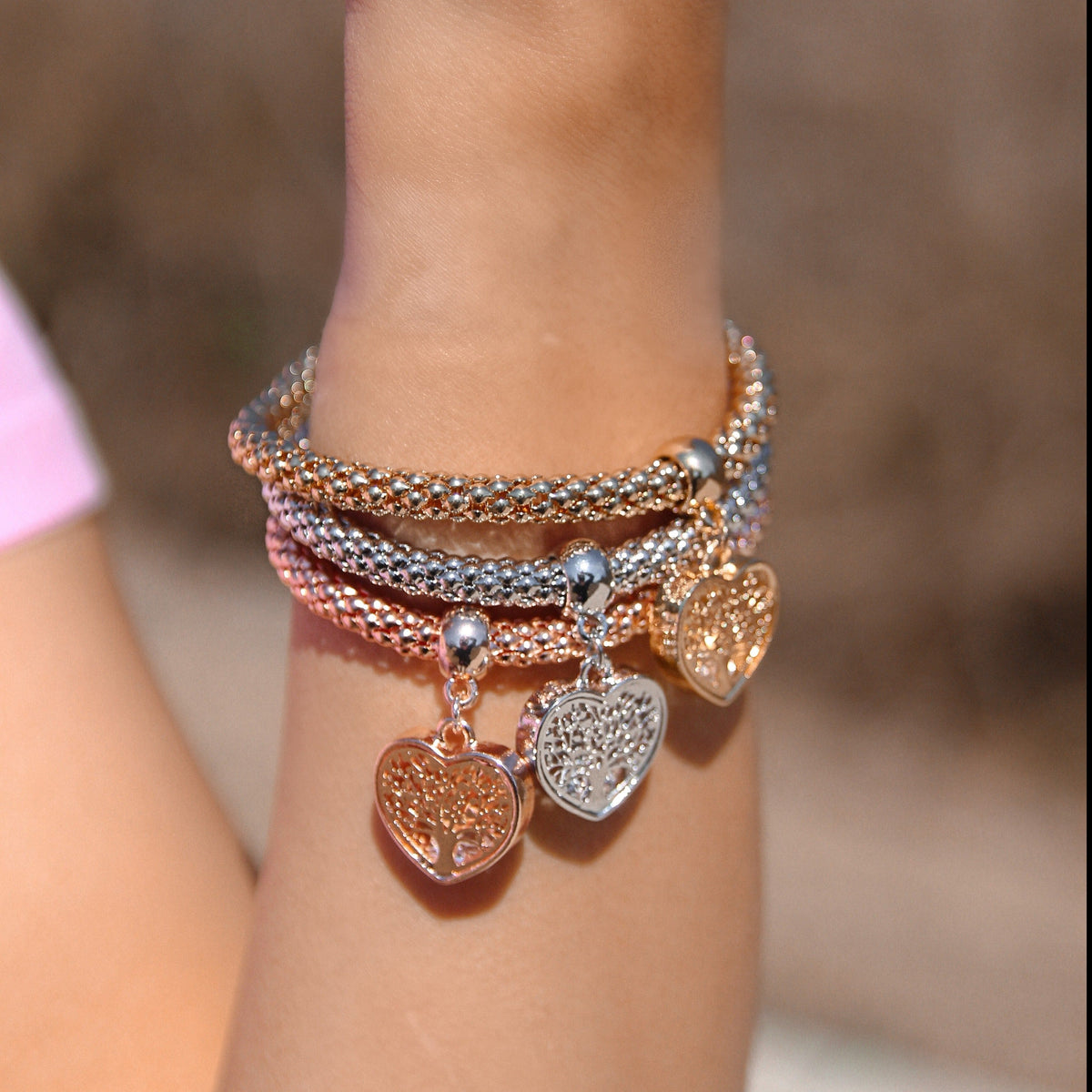 Albero della Vita - Bracciale con ciondolo a cuore in edizione limitata