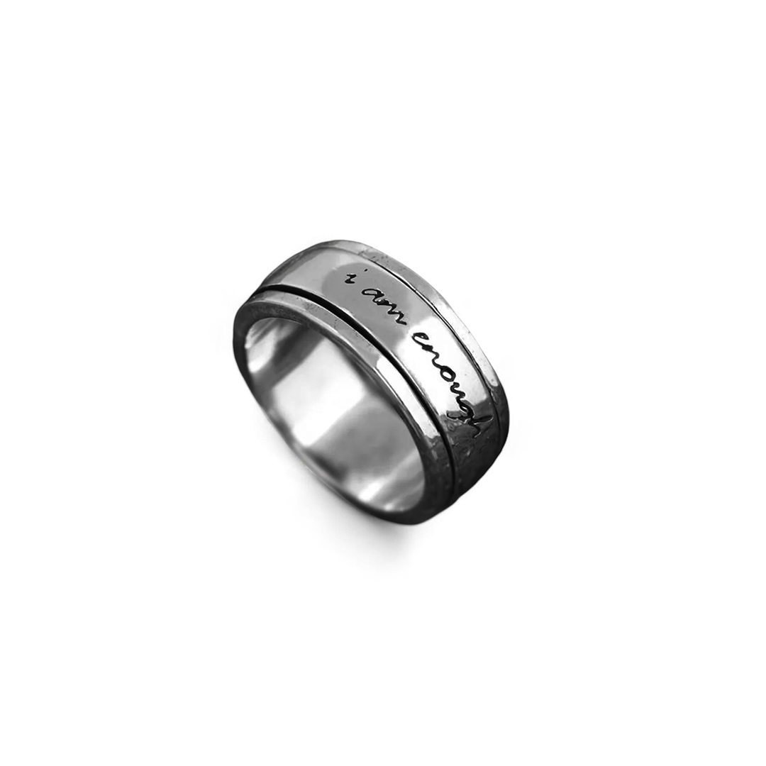 I am Enough Spinning Fidget Ring — Vanny Jewels