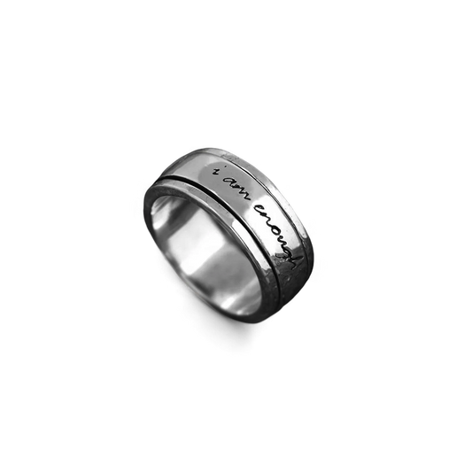 I am Enough Spinning Fidget Ring — Vanny Jewels