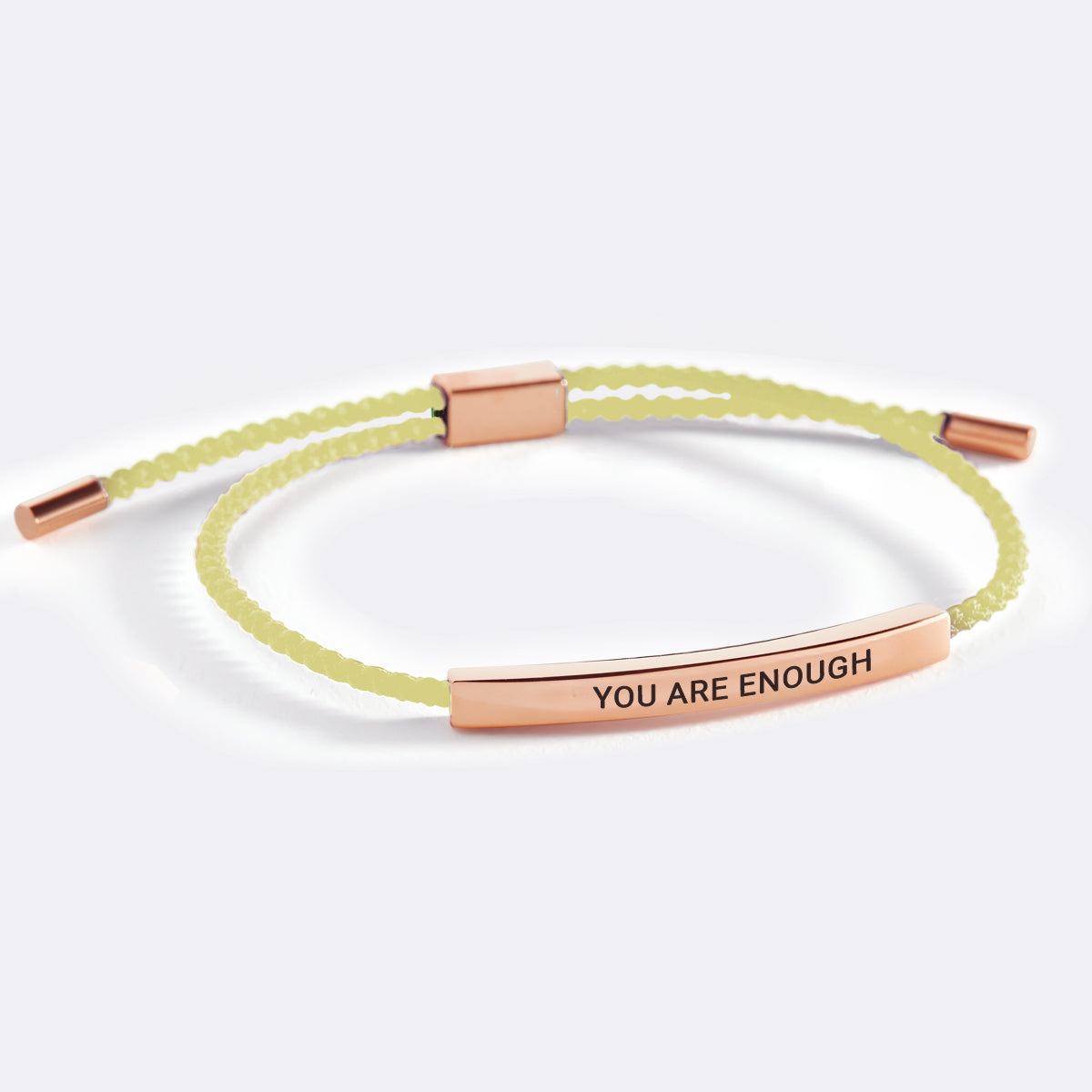 You Are Enough Inspire Bracelet in rose gold tone