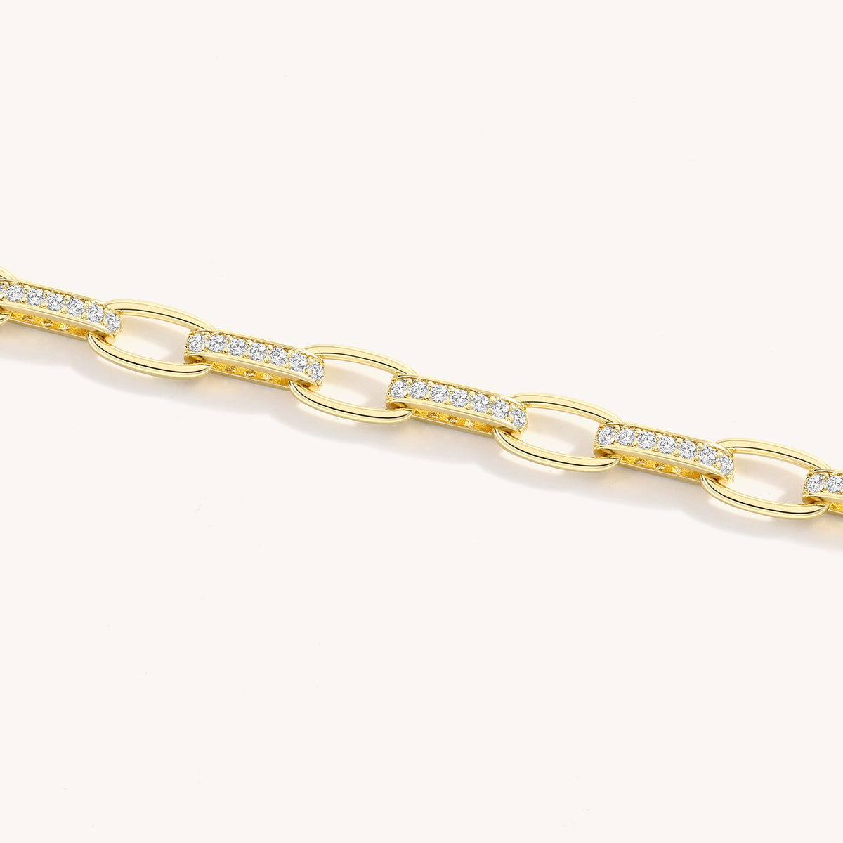 Armband mit ineinandergreifenden Diamant-Büroklammern
