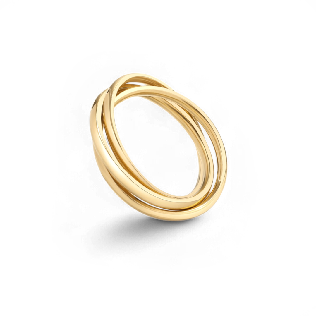 Zierlicher ineinandergreifender Fidget-Ring