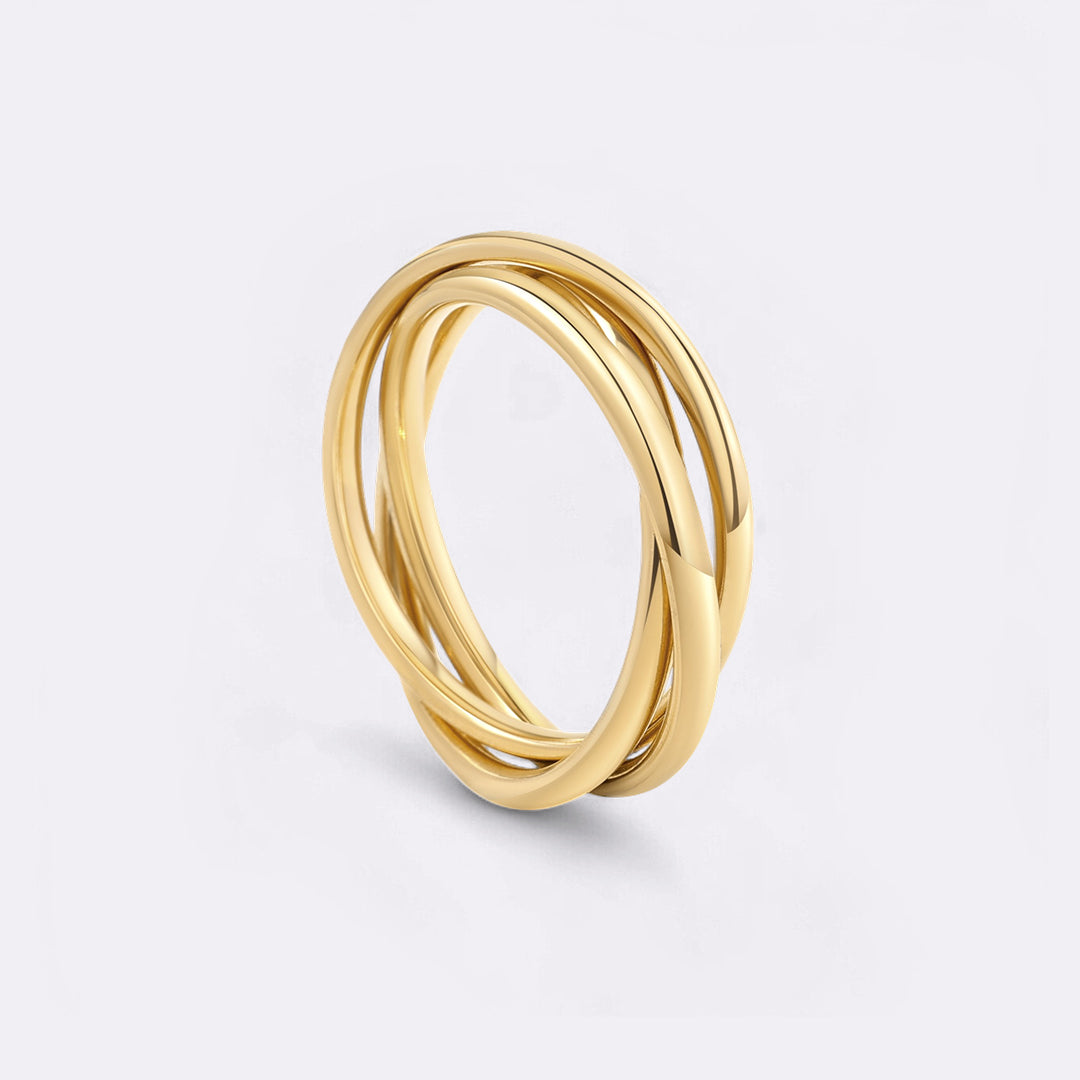 Zierlicher ineinandergreifender Fidget-Ring