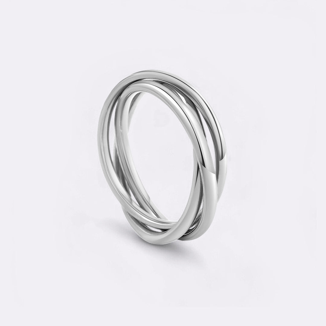 Zierlicher ineinandergreifender Fidget-Ring