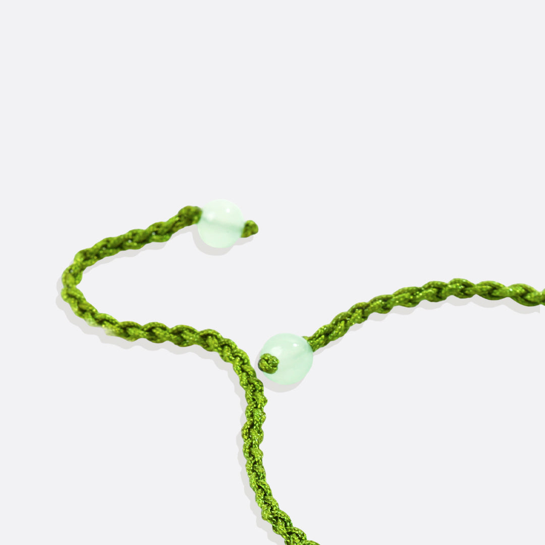 Armband mit Jadeperlen und Lotusblüte für Wohlstand
