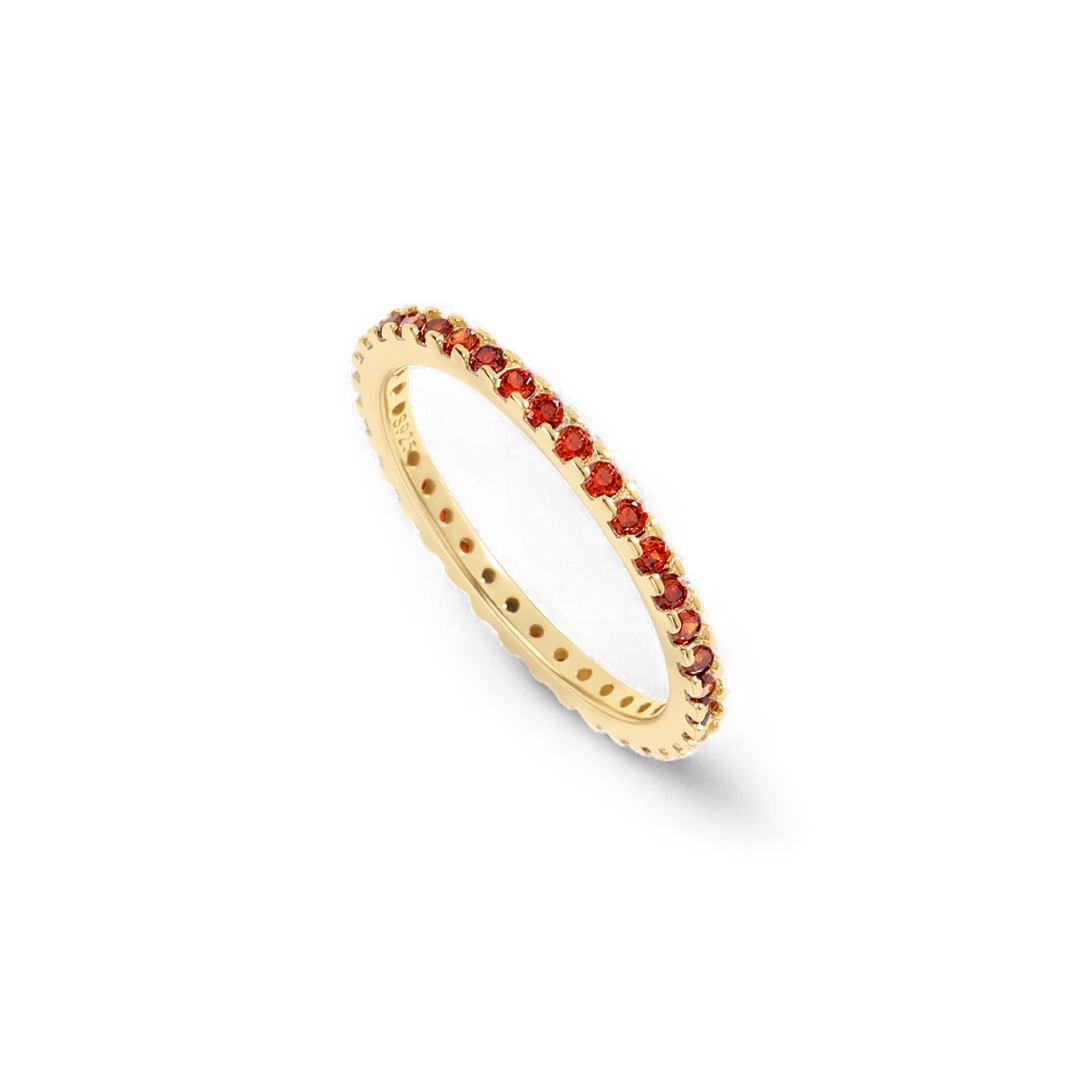 January Birthstone Eternity Stacking Ring — Vanny Jewels