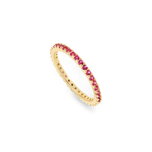 July Birthstone Eternity Stacking Ring — Vanny Jewels