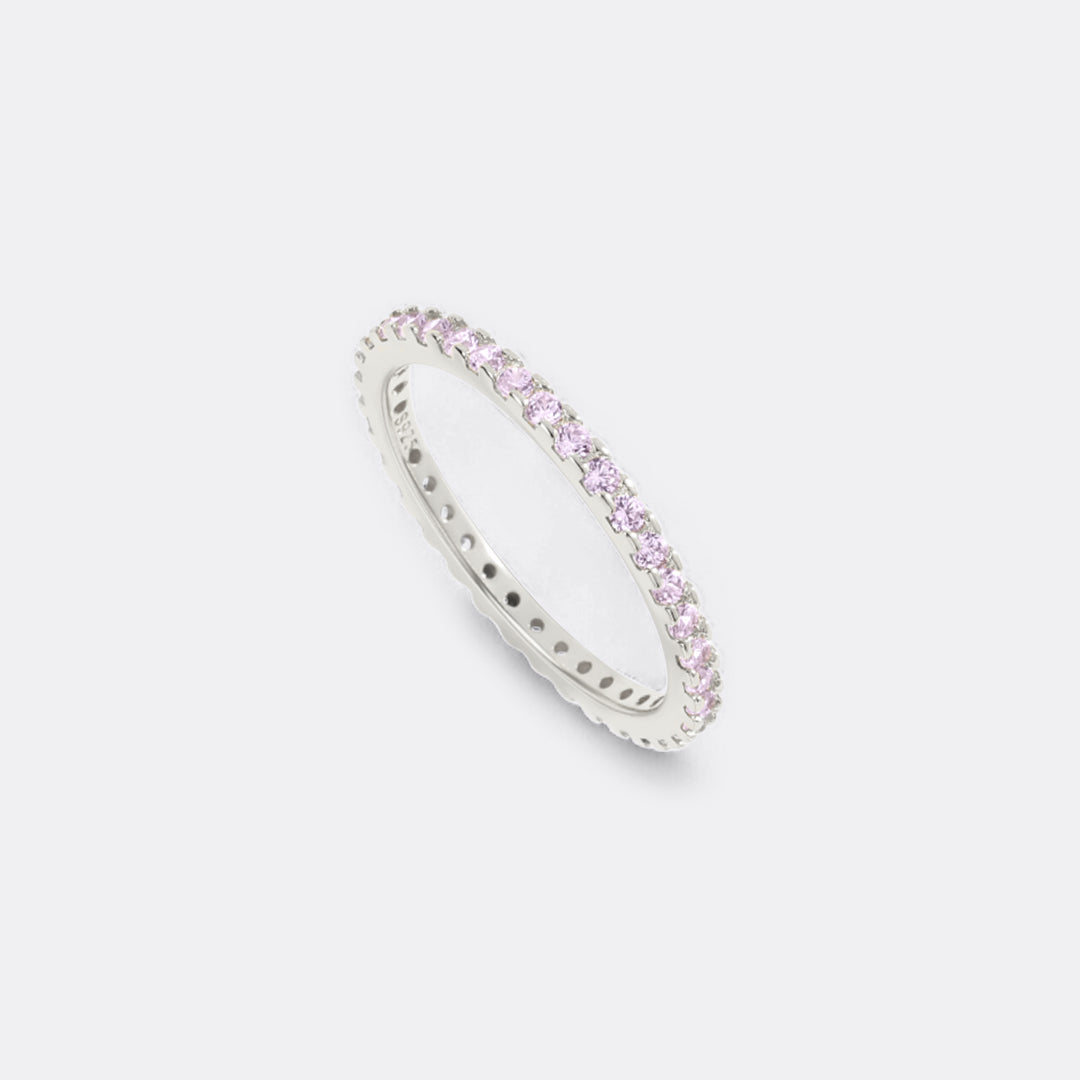 June Birthstone Eternity Stacking Ring in 925 sterling silver