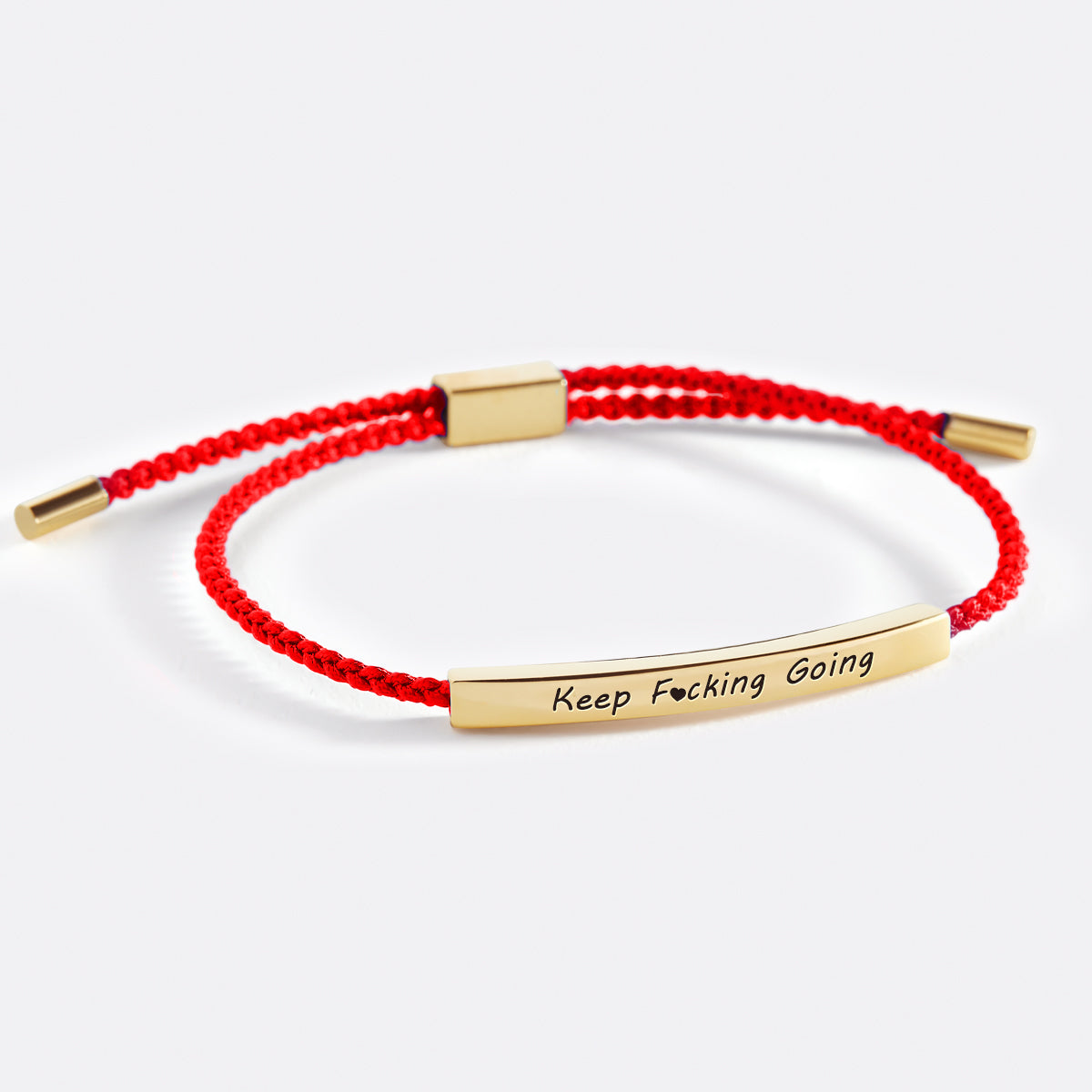 Keep Fcking Going Inspire Bracelet in gold tone