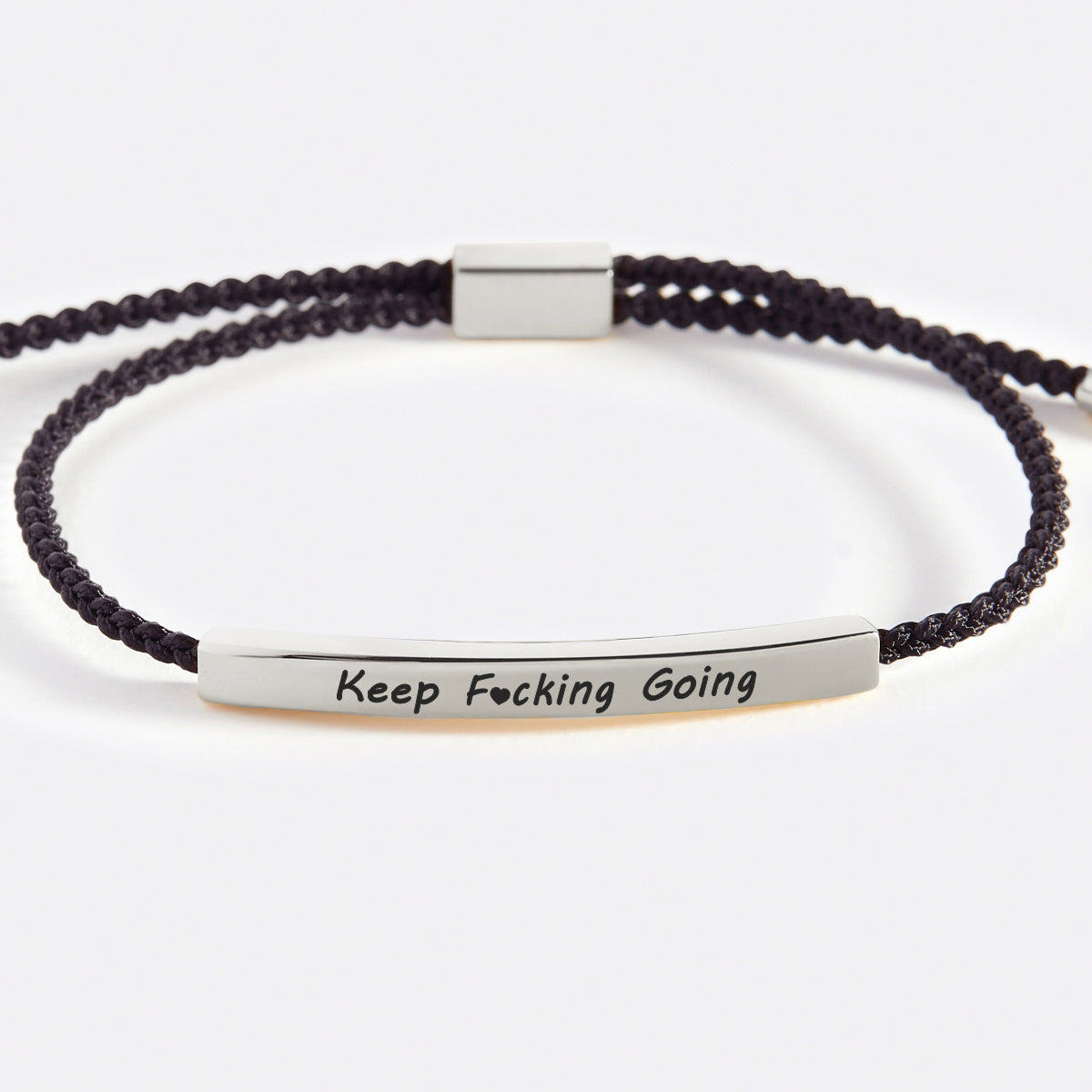 Keep Fcking Going Inspire Bracelet in 925 sterling silver