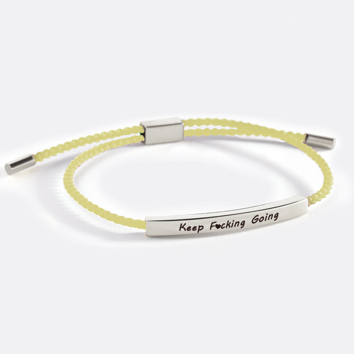 Keep Fcking Going Inspire Bracelet in 925 sterling silver