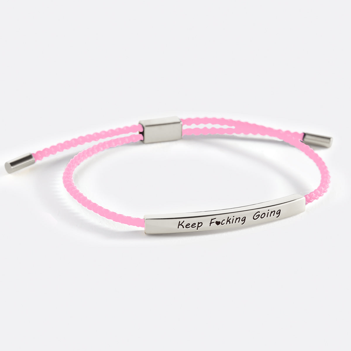 Keep Fcking Going Inspire Bracelet in 925 sterling silver