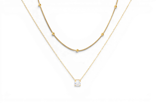 Layered Double Chain Necklace — Vanny Jewels