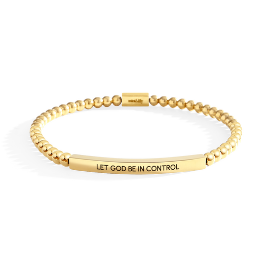 Let God Be In Control Beaded Inspire Bracelet — Vanny Jewels