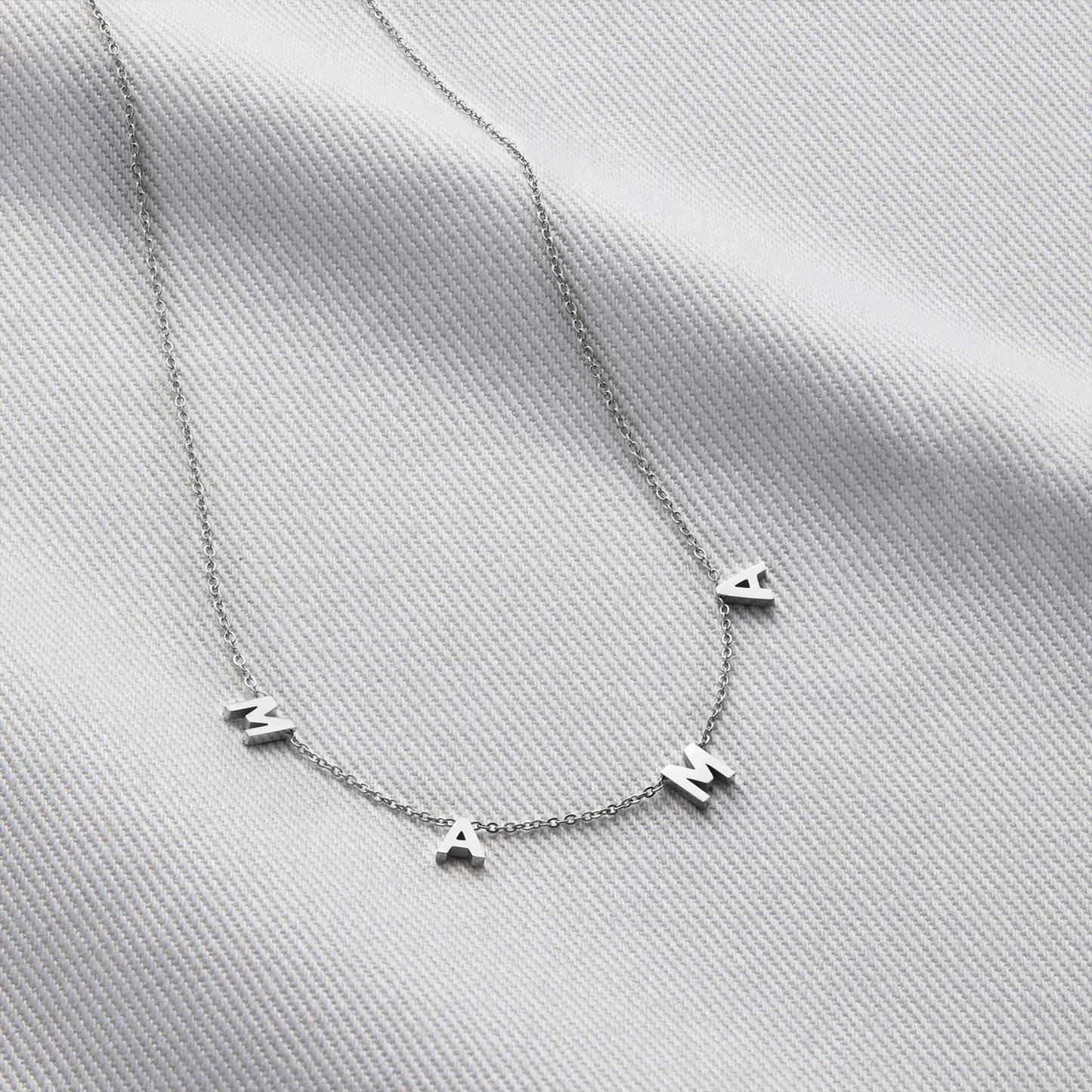 The MAMA Letter Necklace in 925 sterling silver