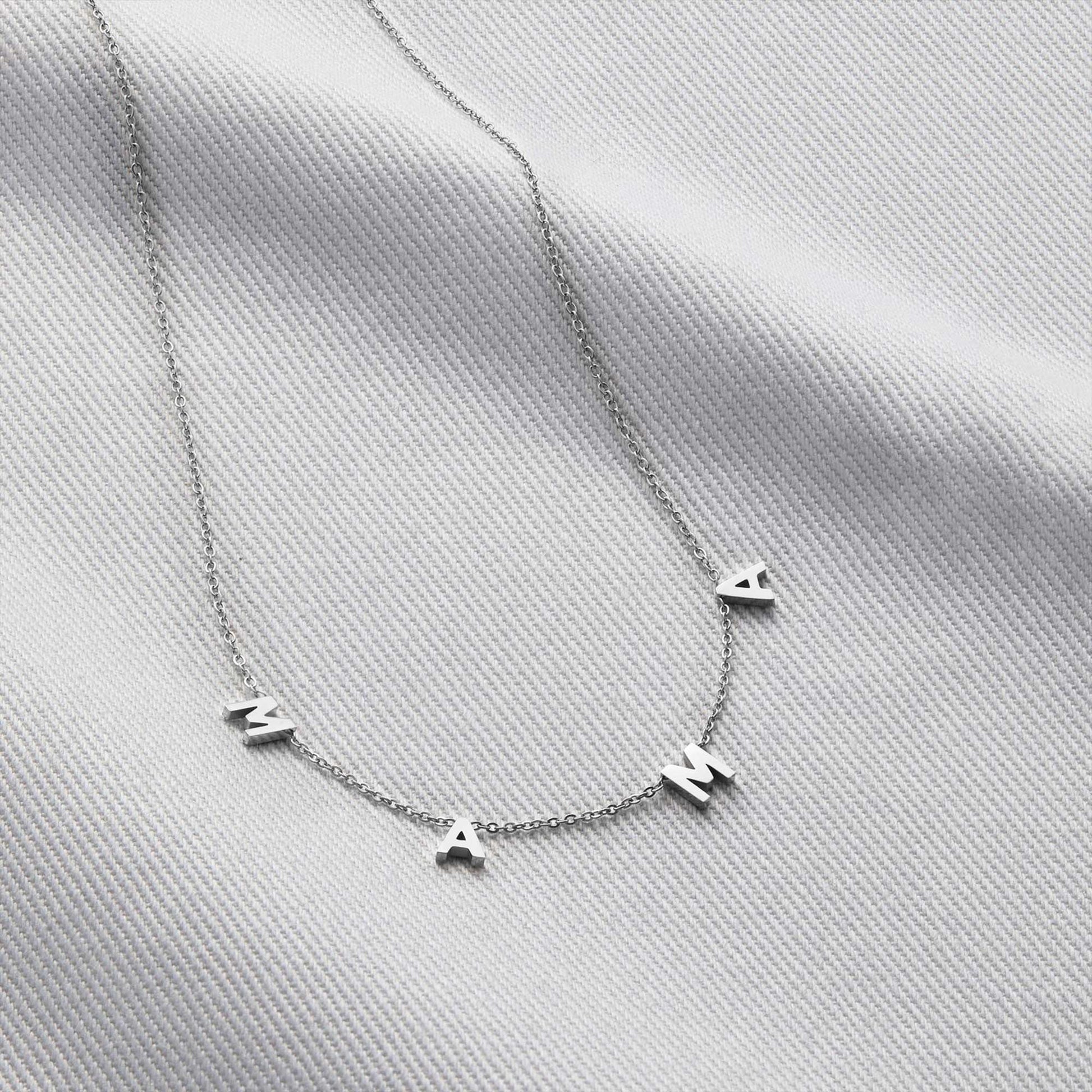 The MAMA Letter Necklace in 925 sterling silver
