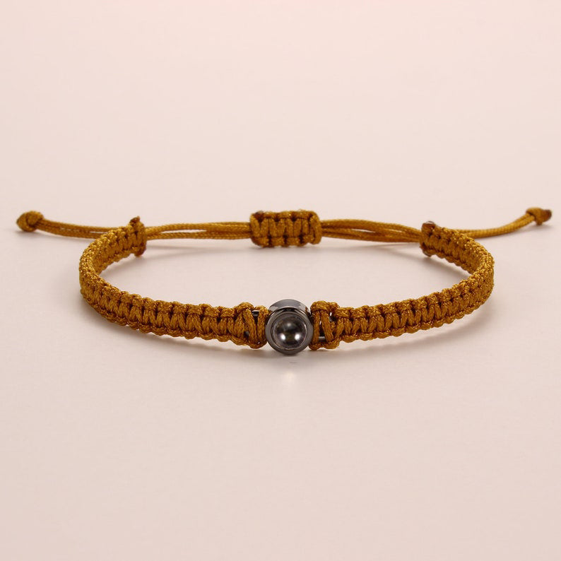 Bracciale intrecciato personalizzato con foto