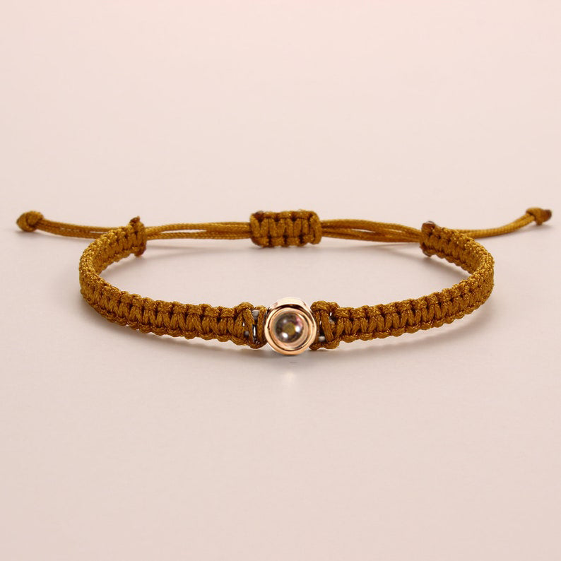Bracciale intrecciato personalizzato con foto