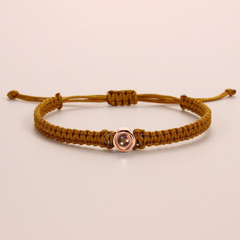 Bracciale intrecciato personalizzato con foto