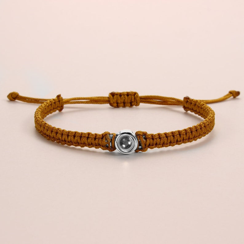 Bracciale intrecciato personalizzato con foto
