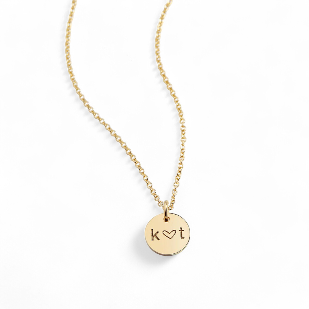 Love Disc Initial Necklace — Vanny Jewels