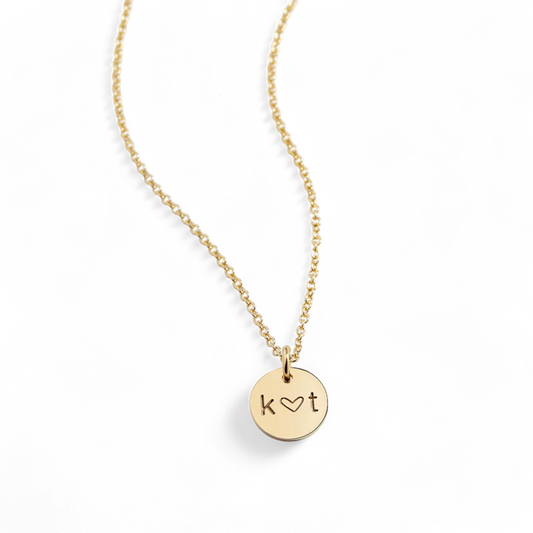 Love Disc Initial Necklace — Vanny Jewels