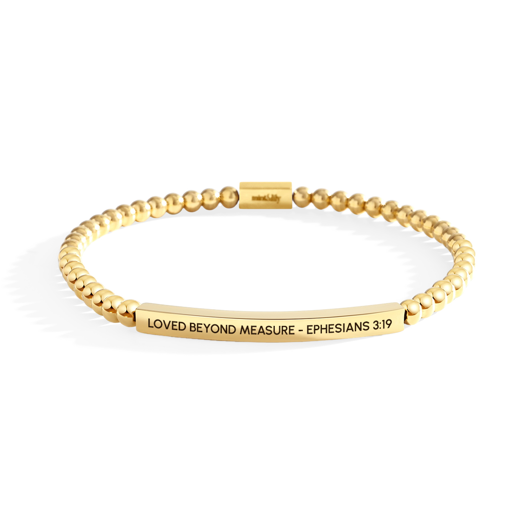 Loved Beyond Measure - Ephesians 3:19 Beaded Inspire Bracelet — Vanny Jewels