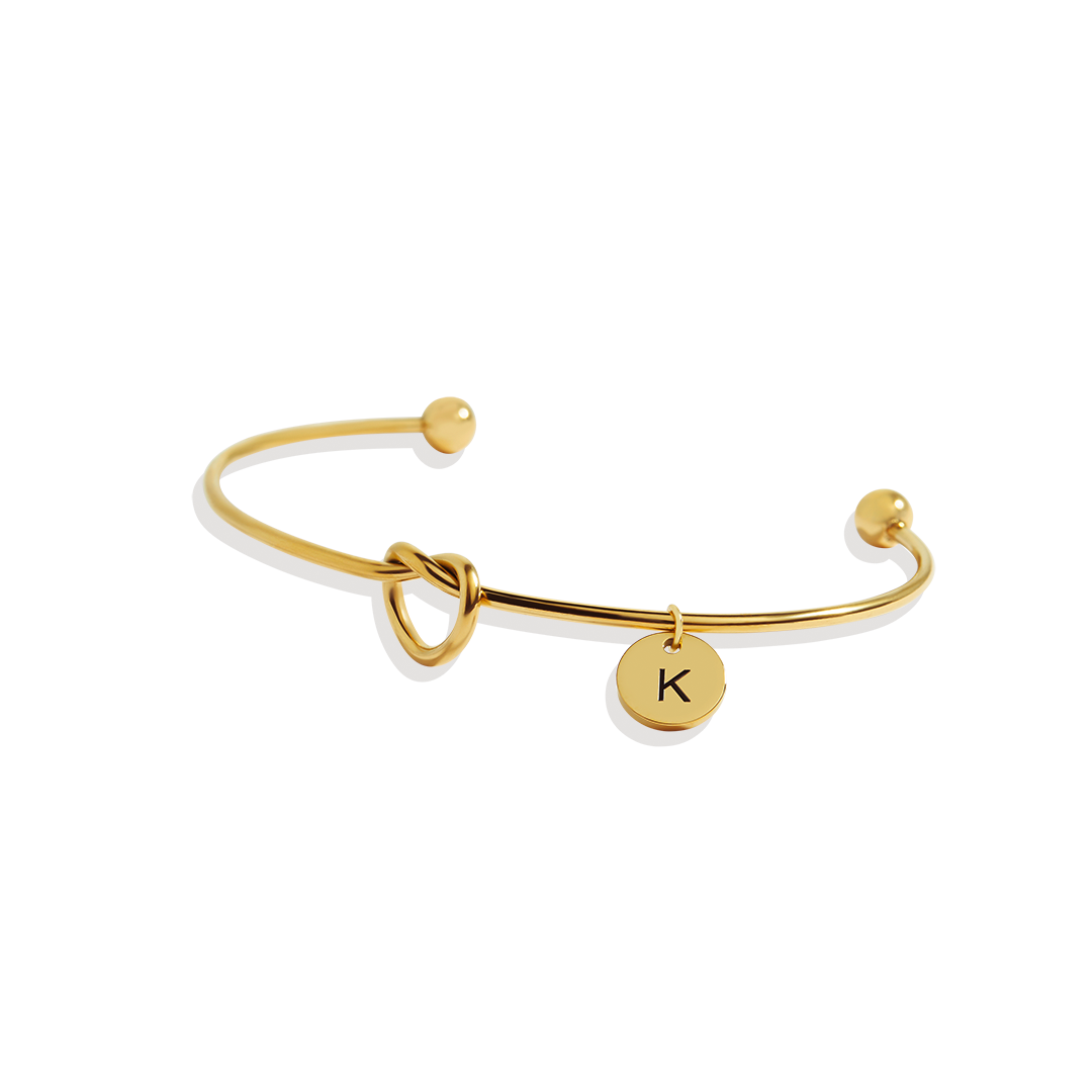 Personalized Tie the Knot Bracelet • Bridesmaid Gift Bracelet — Vanny Jewels