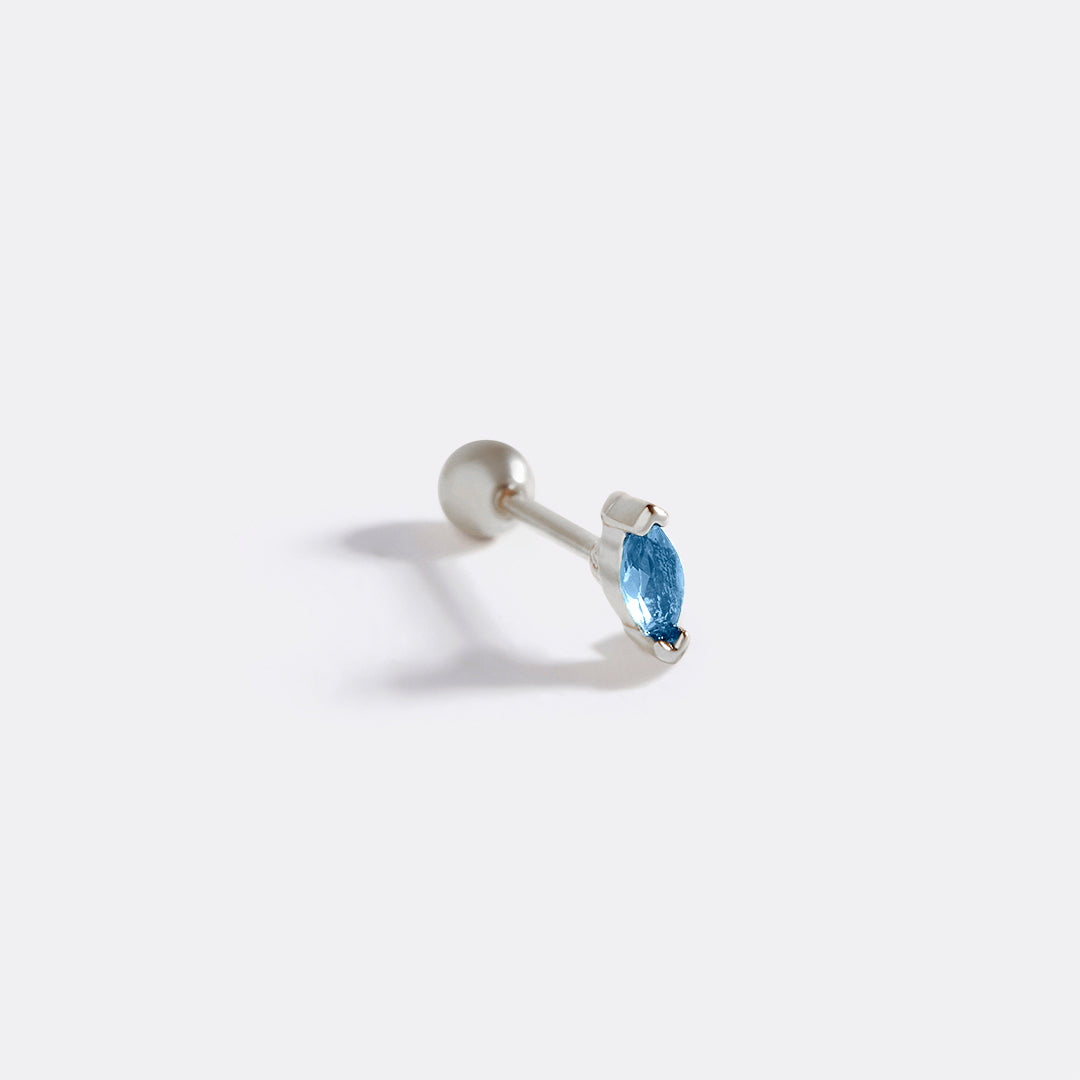 Marquis Gemstone Sleeper Stud Earrings in 925 sterling silver