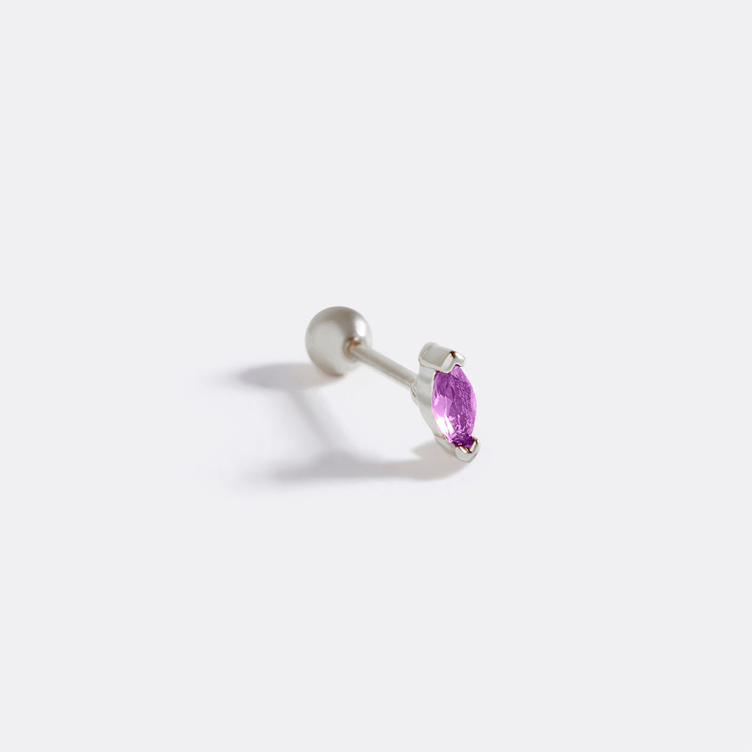 Marquis Gemstone Sleeper Stud Earrings in 925 sterling silver