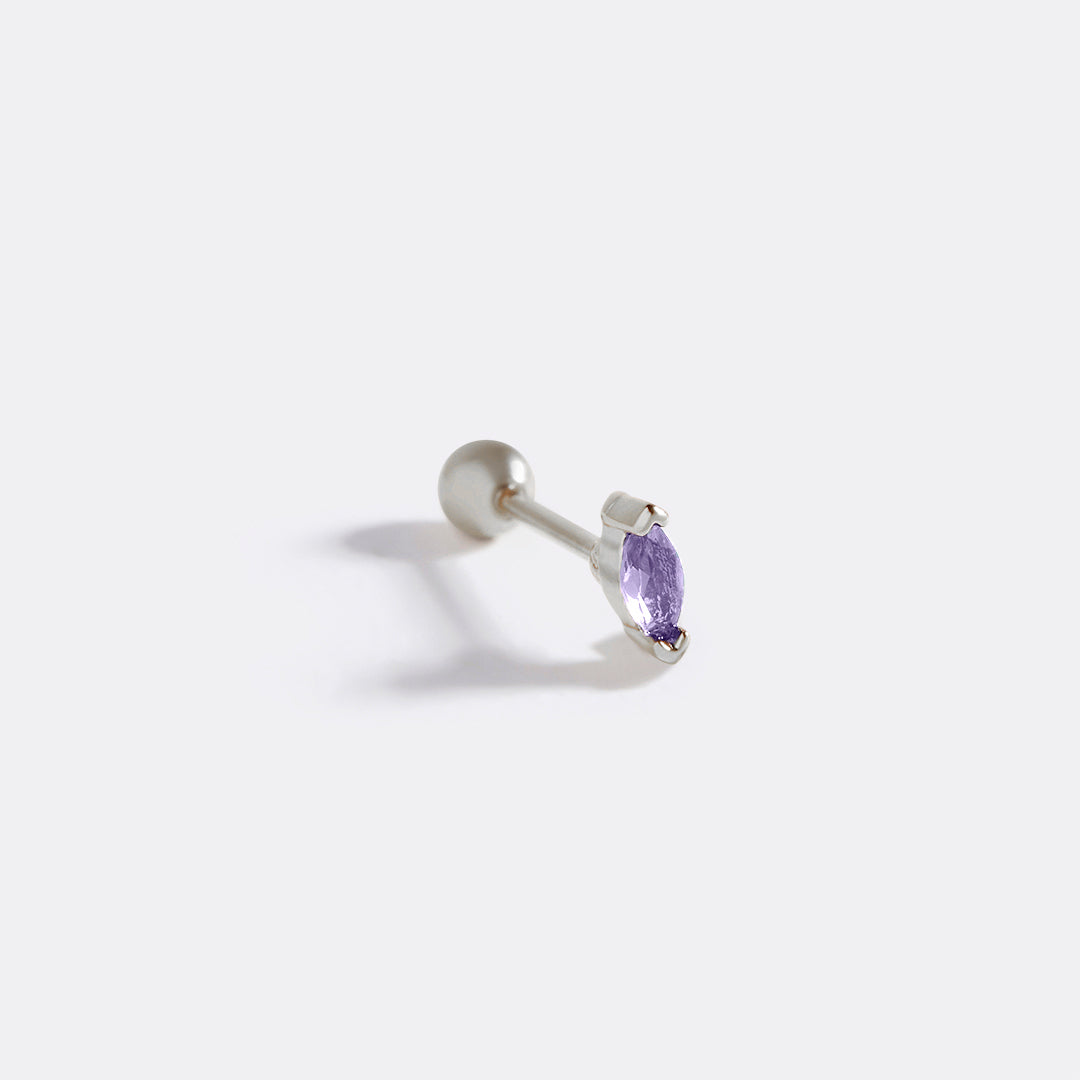 Marquis Gemstone Sleeper Stud Earrings in 925 sterling silver