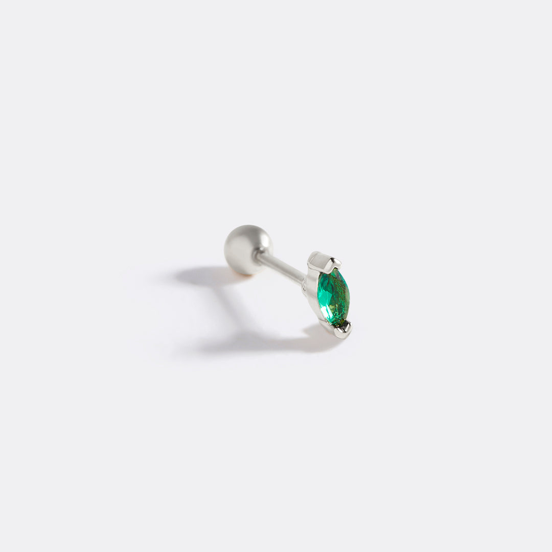 Marquis Gemstone Sleeper Stud Earrings in 925 sterling silver