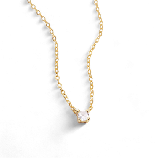 Dainty Diamond Necklace in 925 Sterling Silver — Vanny Jewels