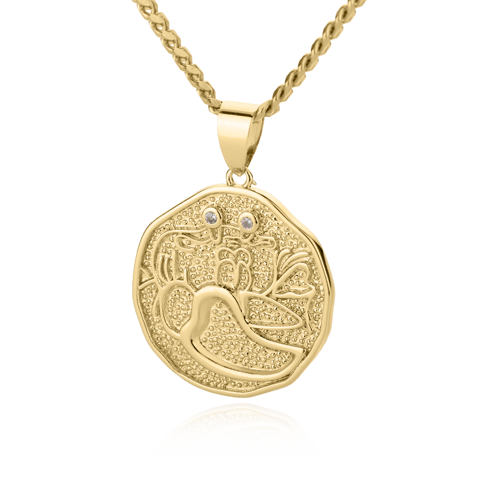 Collana Pendente Moneta Segno Zodiacale