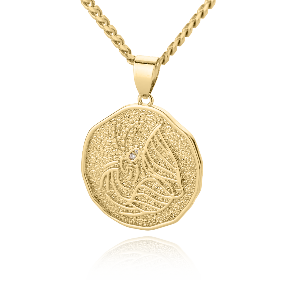 Collana Pendente Moneta Segno Zodiacale