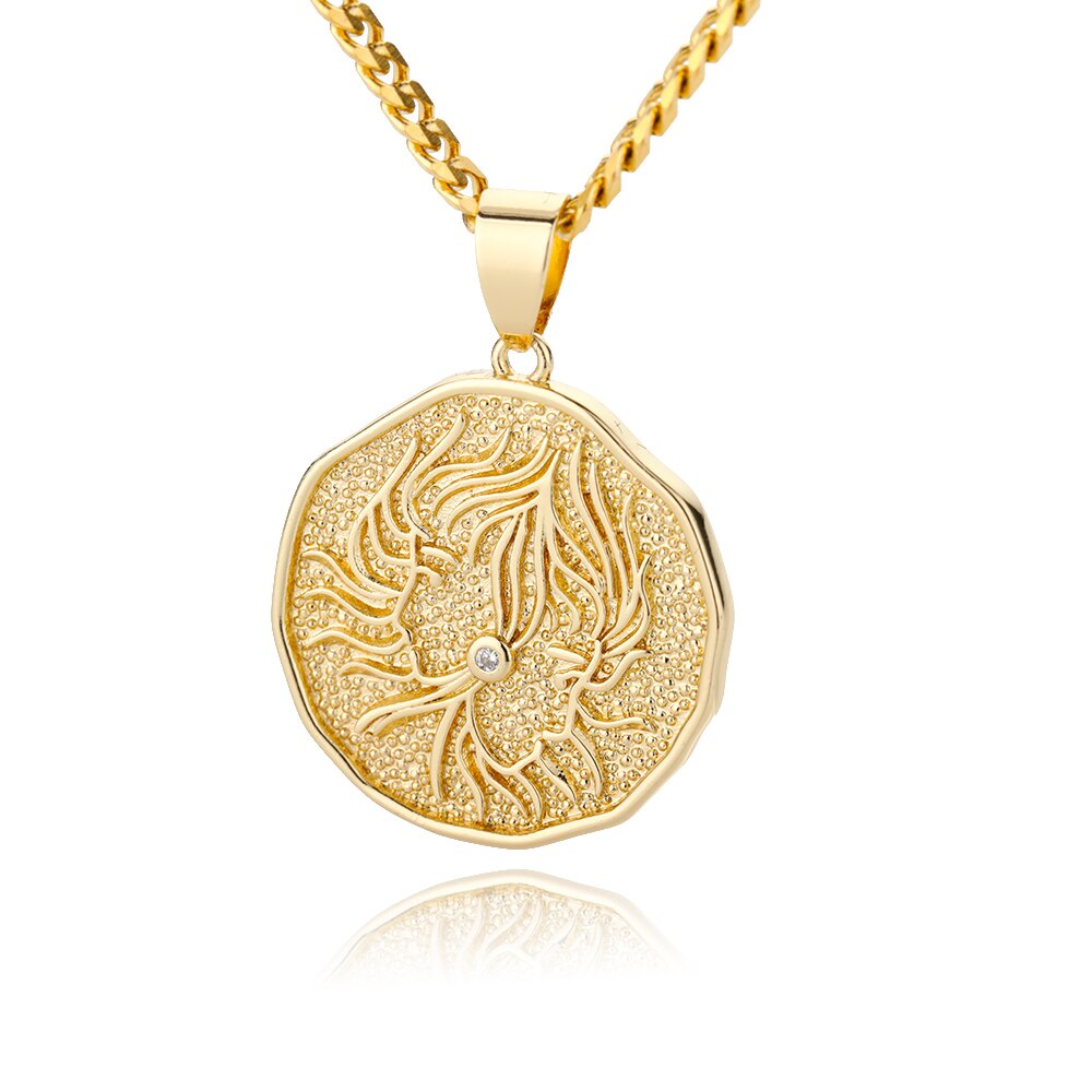 Collana Pendente Moneta Segno Zodiacale